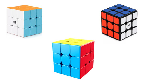 Combo Rubik Qiyi Warrior 3x3 + Sail 3x3 + Meilong 3x3 + Lub