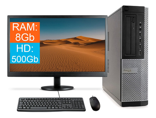 Imagem 1 de 5 de Desktop + Monitor Dell Optiplex Core I5 8gb Hd 500gb