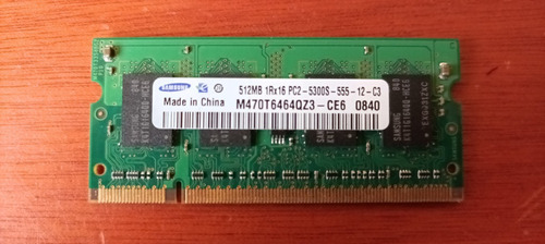 Memoria Ram - Samsung 512mb 1rx16 Pc2-5300s-555-12-c3