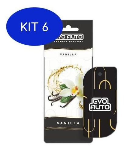 Kit 6 Aromatizante Automotivo Evo Vanilla Premium