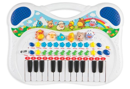  Piano Teclado Infantil Musical Sons Animais Bebê Divertido 