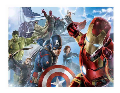 Adesivo Papel De Parede Infantil Vingadores Avengers Hulk 3m² - 1,50 X 2,00