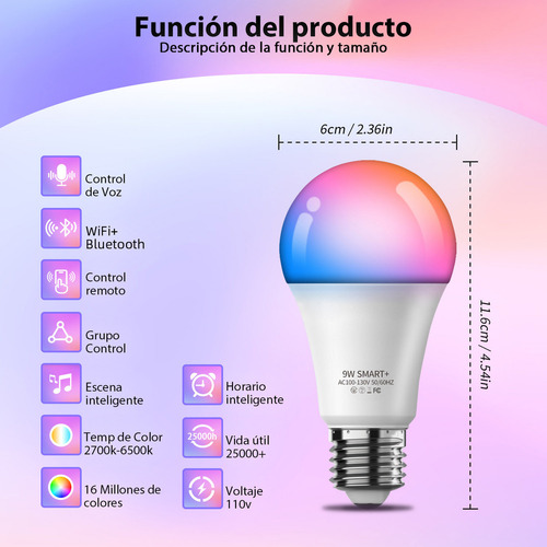 Lâmpada Inteligente Rgb Color Vibe