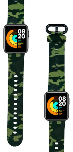 Correa Compatible Con Redmi Watch 2 Lite Camuflado Verde