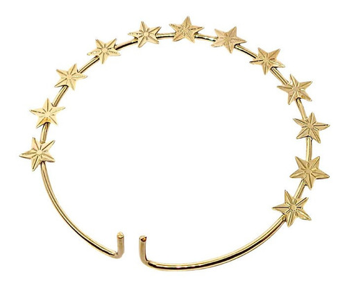 Resplendor Estrelado Para Santos Auréola 12cm De 40cm A 50cm Cor Dourado