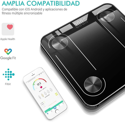 Imagen 2 de 7 de Báscula Bluetooth Inteligente Para Grasa Corporal