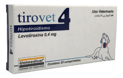 Tirovet 4, Hipotiroidismo 20 Comp.