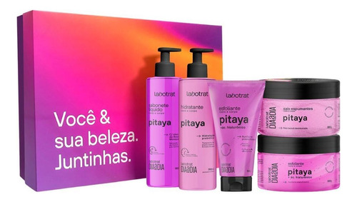  Kit Para Cuidado Rosto Corpo Hidrata Esfolia Pitaya Labotrat