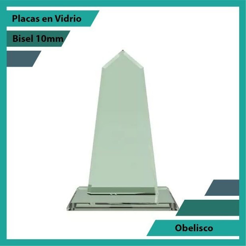 Placas Conmemorativas En Vidrio Obelizco Plano