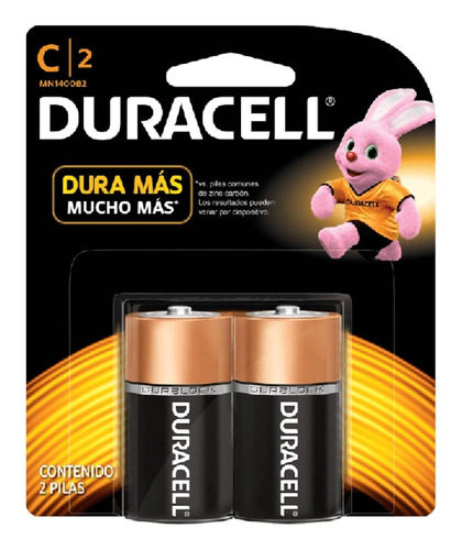 Pila Duracell Alcalina C Pack Con 2 Pilas