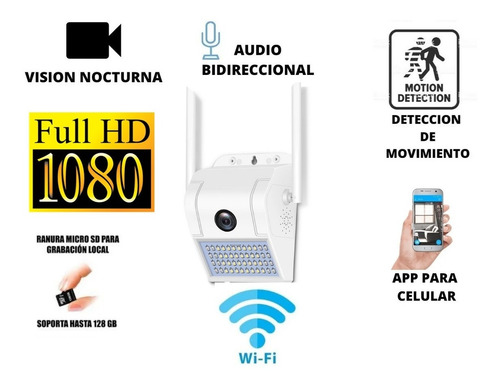 Reflector Con Camara Only Full Hd Ip Wifi Para Exterior