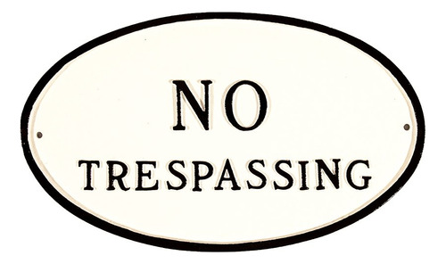 Montague Productos De Metal Sp-1sm-wb No Trespassing Declara