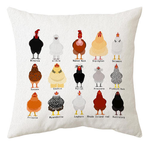 Sidhua Decoracion Funda Almohada Tematica Pollo Para Hogar X