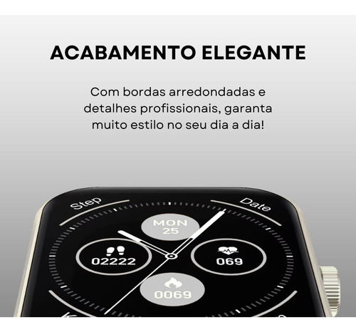 Smartwatch I8 Série 8 Tela Grande Sensível Ao Toque Monitor Sono Frequência Cardíaca Notificações de Aplicativos Resistente Água Bluetooth Esporte Compatível Celular