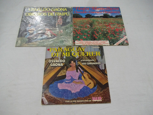 Lp Vinil -  Osvaldo Gaona Paraguay - 3 Discos