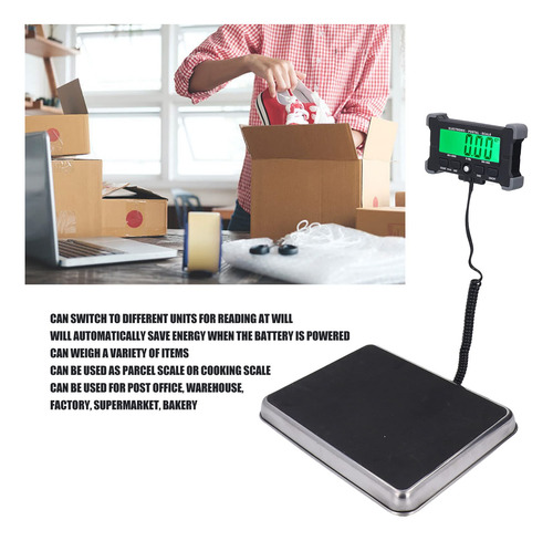 Escala De Envío Digital 200 Kg Precisión 0,05 Kg Acero Inoxi