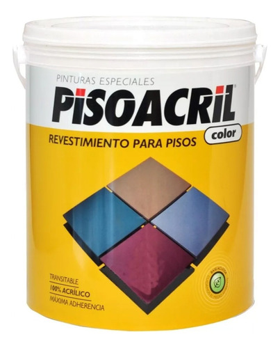 Pintura Para Pisos Transitable Plavicon Pisoacril 20 Lts