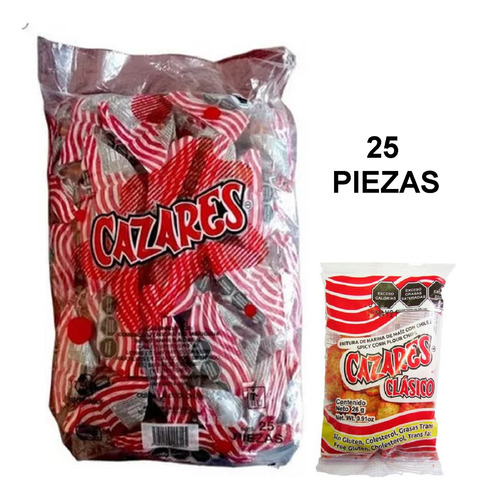 Cazares Clasico Frituras De Harina Botanas 25piezas 26g C/u