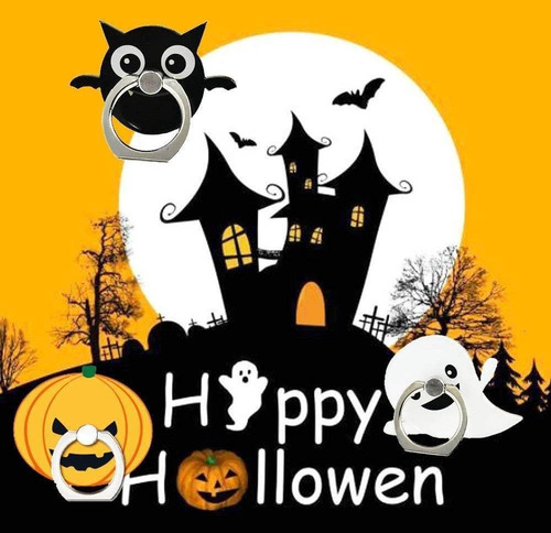 Zoeast(tm) 3 Pack Phone Ring Halloween Pumpkin Lantern Devil