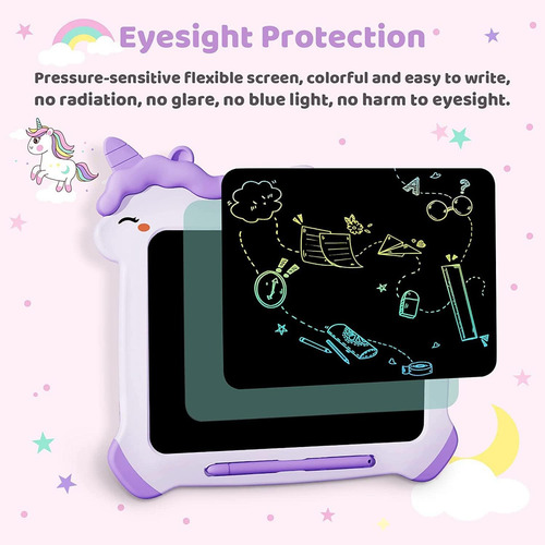 Tableta De Escritura Lcd Para Niños, Pantalla A Color De Uni