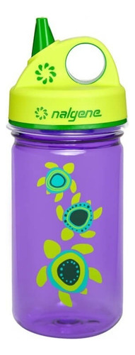 Botella Para Niños Nalgene Grip N Gulp 355 Ml Libre Bpa Usa Color Purple Turtles