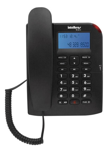 Telefone Com Fio Tc60 C/ Id Preto Intelbras
