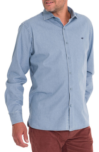 Camisa Algodón Orgánico Hombre Chambray Azul Rockford