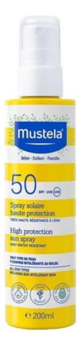 Protector Solar Mustela Spray 50+ 200ml Para Bebés