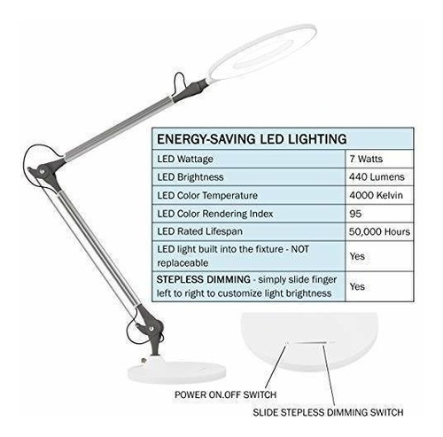 Imagen 7 de 7 de Lámpara De Escritorio Swing Arm Architect De Lavish Home