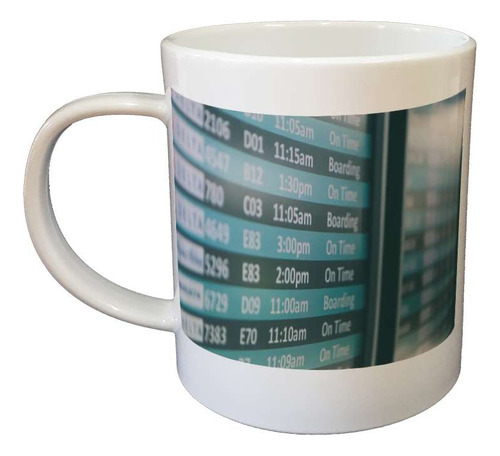 Taza De Plastico Horario De Vuelos Completo Cuadro P5