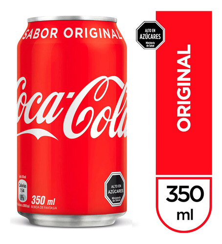Coca-cola Sabor Original En Lata 350cc