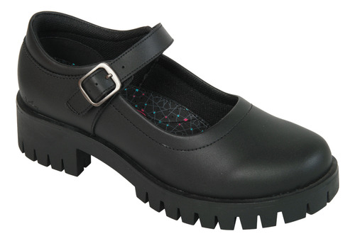 Zapato Escolar De Niña Senior Negro (34 A 41)