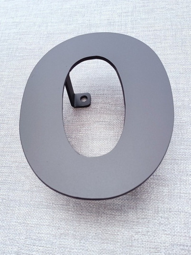 Números 15cm Letra Maiandra 3 Pack Placa Acero Negro Negro