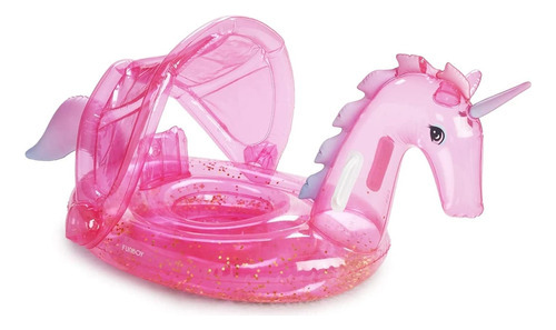 Flotador Inflable De Lujo De Un Unicornio Con Purpurina