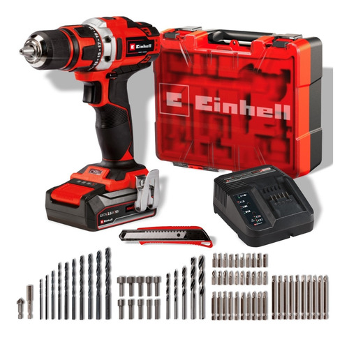 Set Taladro Atornillador Inalambrico Einhell Puntas Y Mechas