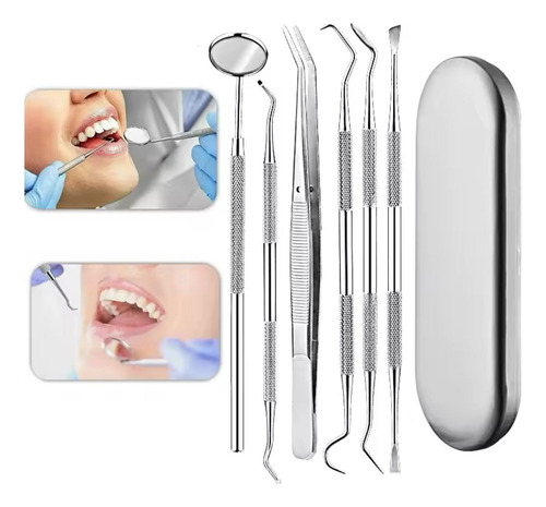 Juego De Herramientas De Limpieza Dientes Acero Odontólogo