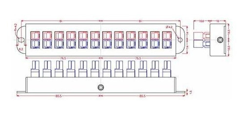 Bloque De Distribución De Energía F-1012 45a, 12