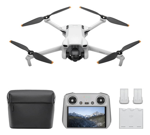 Mini drone DJI Mini 3 RC COMBO com dual câmera 4K cinza 2.4GHz 3 baterias