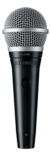 Microfono De Mano Con Cable Xlr Pga48-xlr Shure Color Negro/Plateado