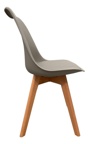 Imagen 4 de 6 de Silla Eames Tulip Acolchada Refuerzo Metal Gris X4