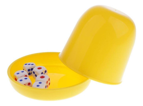 Copa De Dados De Juego De Casino Amarillo