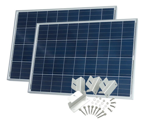 Panel Solar Policristalino 90w Con Soportes Enertik