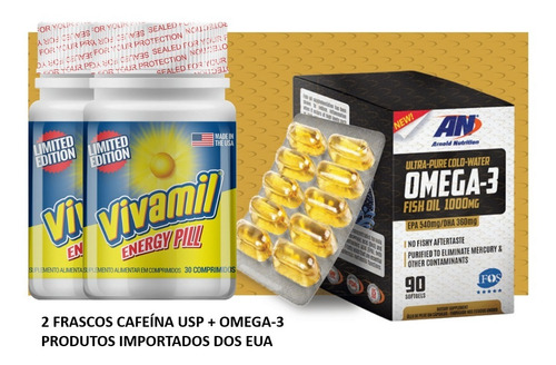 Cafeína Vivamil + Omega-3 Arnold Importado - Memória Ativa