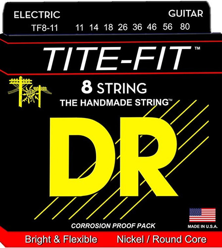 Dr Strings Tf8-11 8 Cuerdas Tite-fit Niquelado Pesada Guitar