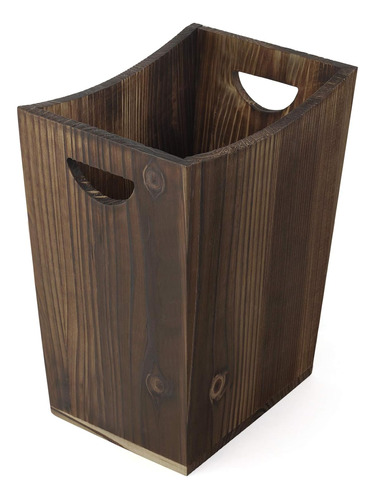 Cubo De Basura De Madera Con Antorcha, Contenedor De Basura 