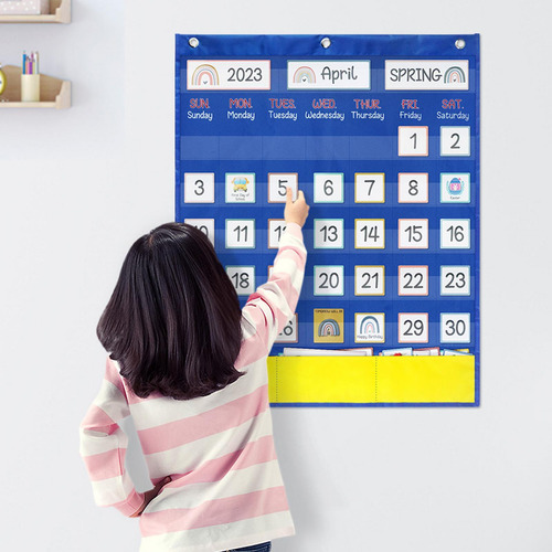 Calendario Gráfico De Bolsillo Calendario De Aula Con 89