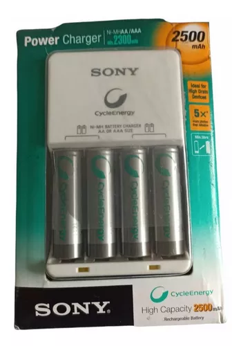 Carregador Pilha Recarregável Sony C/ 4 Pilhas 2500 Mah Sony | Parcelamento  sem juros