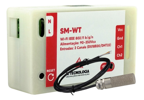 Medidor De Temperatura E Umidade Wi-fi Sm-wt - Um+temp Sht40 127V/220V
