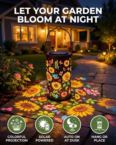 Colorful Sunflower Glow Solar Garden Lantern, Ip65 | MercadoLivre