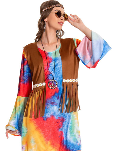 Ellzant Disfraz De Hippie De Los 70 Para Mujer, Trajes De Di